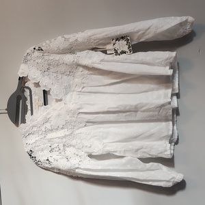 White lace blouse girls large